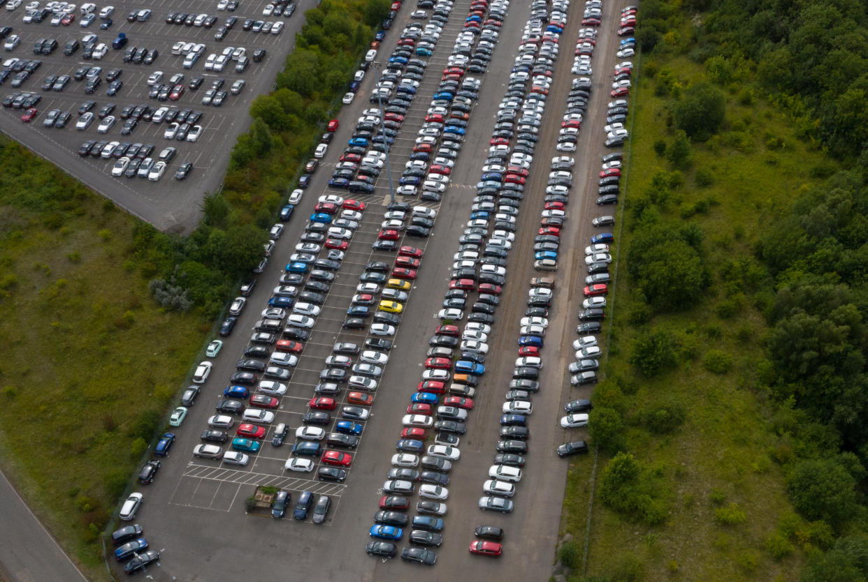 Cars in storage