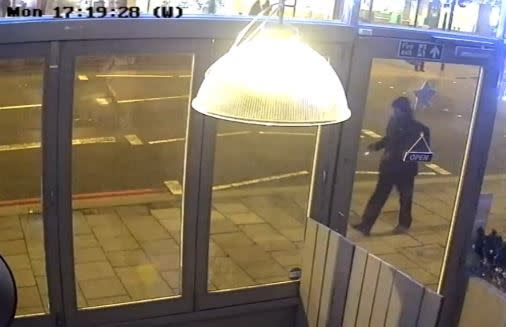 Mark Brazant, seen on CCTV having just passed a mother and her buggy. (PA/Metropolitan Police)