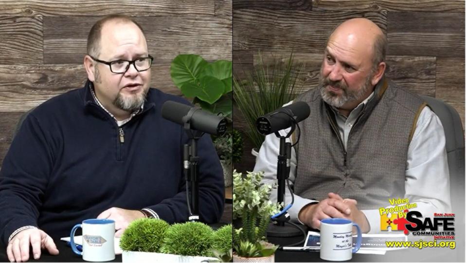 Farmington Mayor Nate Duckett and Farmington Electric Utility System Director Hank Adair discuss the city's recently-abandoned efforts to keep the San Juan Generating Station open during a recent edition of "The Mayor's Table."