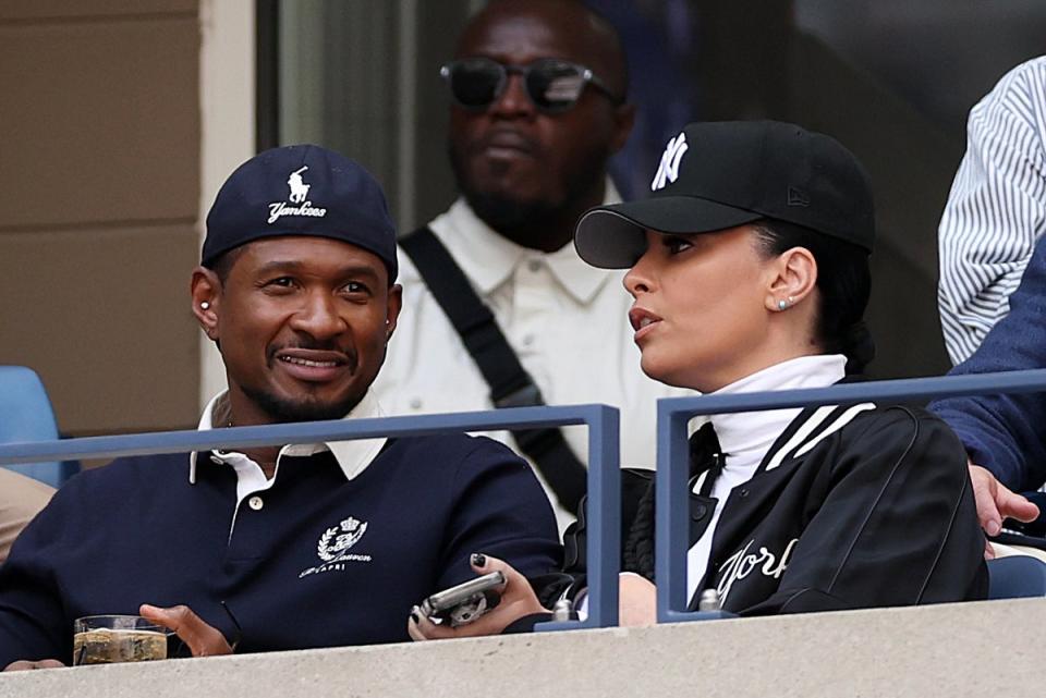 Usher and Jen Goicoechea at the US Open on September 8 (Getty Images)