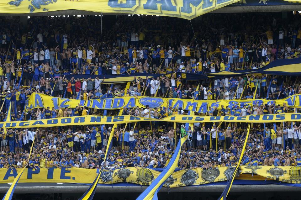 Hinchada de Boca Juniors. Boca Juniors vs Sarmiento de Junin. Futbol Argentino - Primera Division 2016 - Fecha 6. 16 de octubre de 2016. Estadio: Alberto J. Armando - La Bombonera (Buenos Aires, Argentina). Foto: Oscar Sayos / Photogamma. Foto: Javier Garcia Martino / Photogamma (5739_16102016boc-sar)