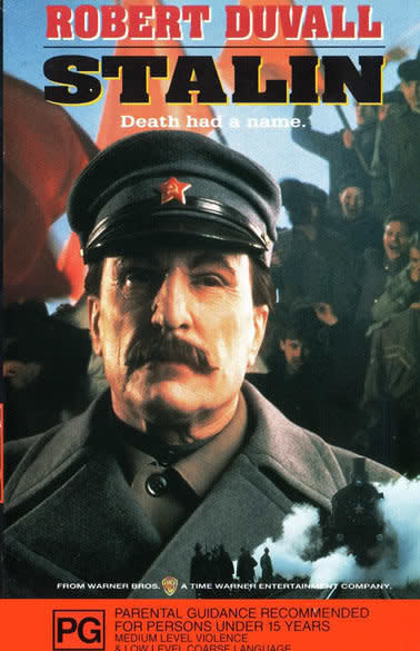<strong>Subject:</strong> Joseph Stalin  <strong>Portrayed by:</strong> Robert Duvall  <strong>Period depicted:</strong> Stalin's ruling and the Soviet Union's rise to power  <strong>Also starring:</strong> Julia Ormond, Jim Carter, Kevin McNally