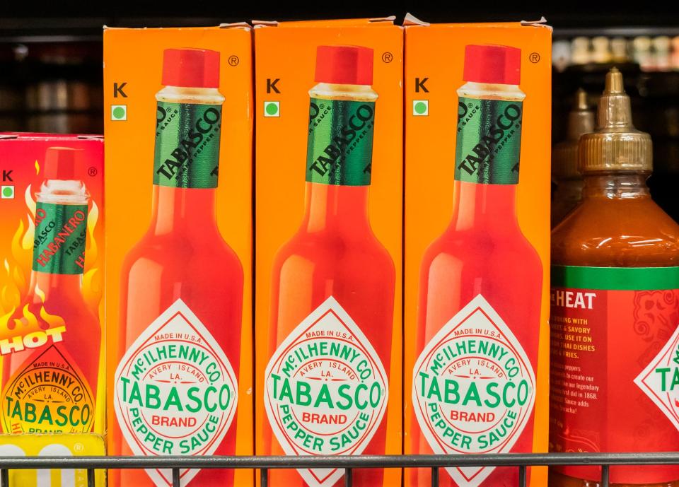 Tabasco hot sauce seen at a supermarket