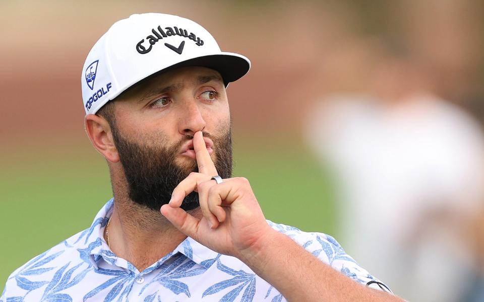 Jon Rahm playing at the DP World Tour Championship in Dubai last month