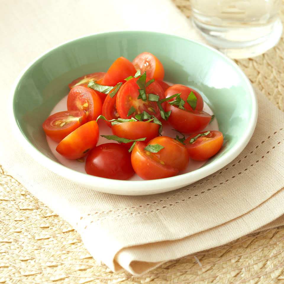 Quick Basil Tomatoes