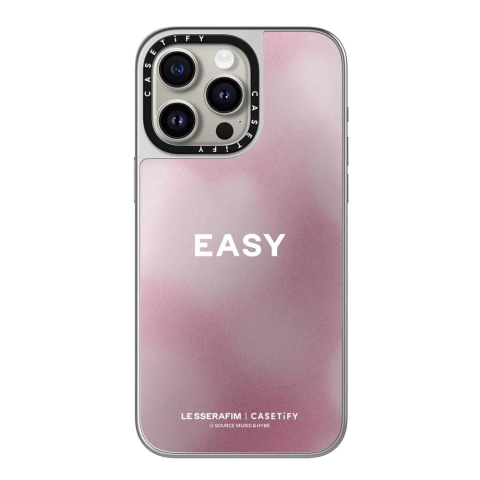 pink le sserafim x casetify phone case