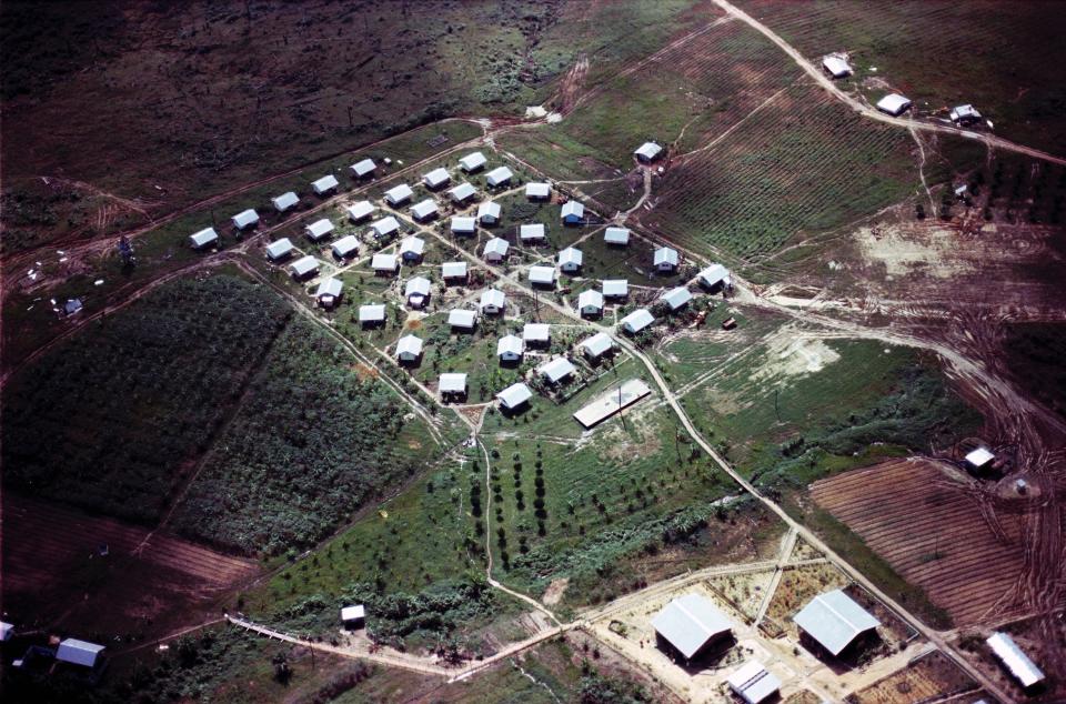 An aerial shot of Jonestown in 1978 (Photo: Courtesy Everett Collection)