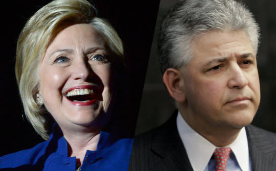 Hillary Clinton and Daniel Petrocelli (Photos: Kevin Winter/Getty Images, Dave Einsel/Getty Images)