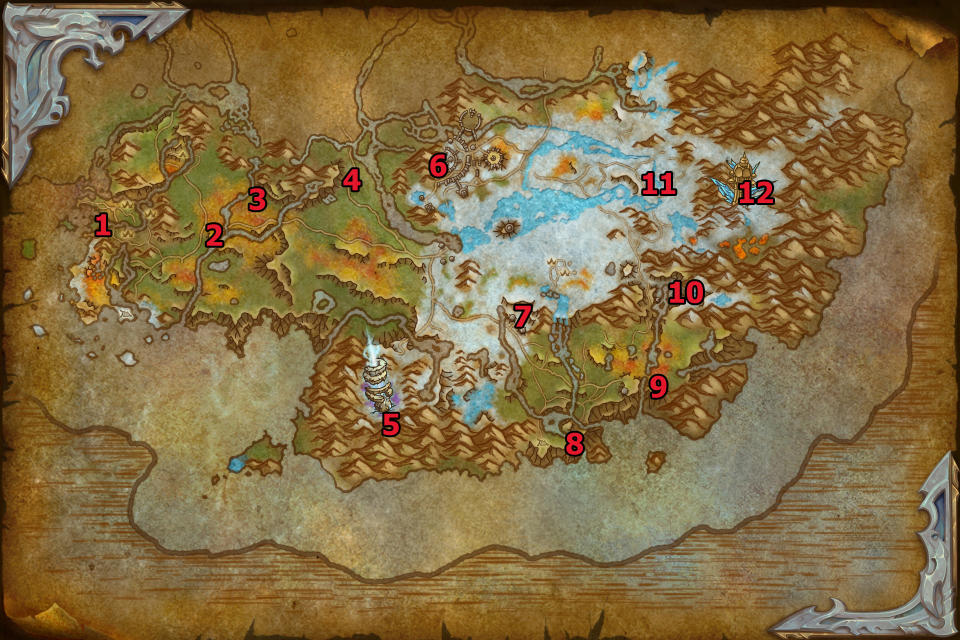 WoW Dragon glyph locations