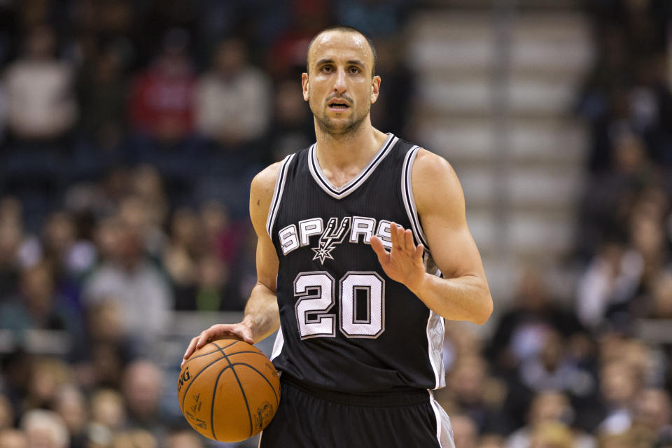 Manu Ginobili is returning for his 15th season with the Spurs. (Getty Images)