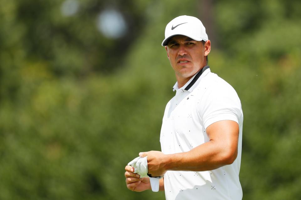 ATLANTA, GEORGIA - AUGUST 23: Brooks Koepka of the United States walks from the third tee during the second round of the TOUR Championship at East Lake Golf Club on August 23, 2019 in Atlanta, Georgia. (Photo by Kevin C. Cox/Getty Images)