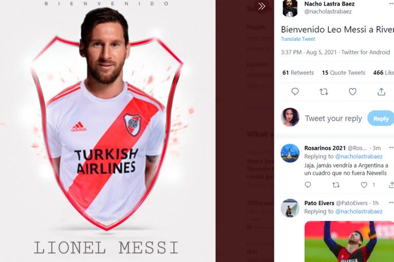 Los hinchas de River Plate parodiaron la bienvenida oficial que hace el club con la incorporación de Leo al plantel que dirige Marcelo Gallardo