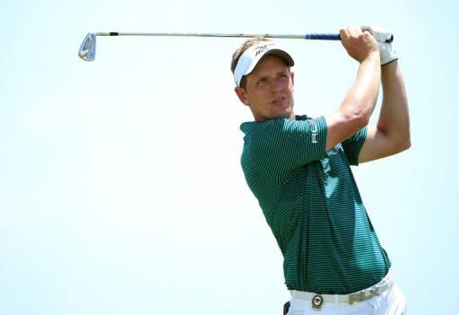 Luke Donald of England during a practice round ahead of the PGA Championship in South Carolina on August 6. Donald says it has been "very inspiring" to watch British athletes win gold at the London Olympics as he's hoping some of that success rubs off on him at the PGA Championship