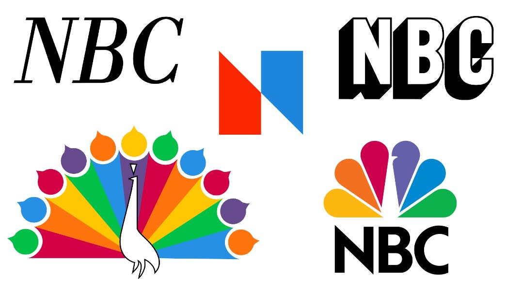  Selection of NBC logos. 