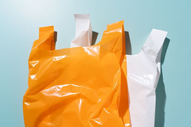 People often try to wish-cycle plastic bags in their curbside recycling program.