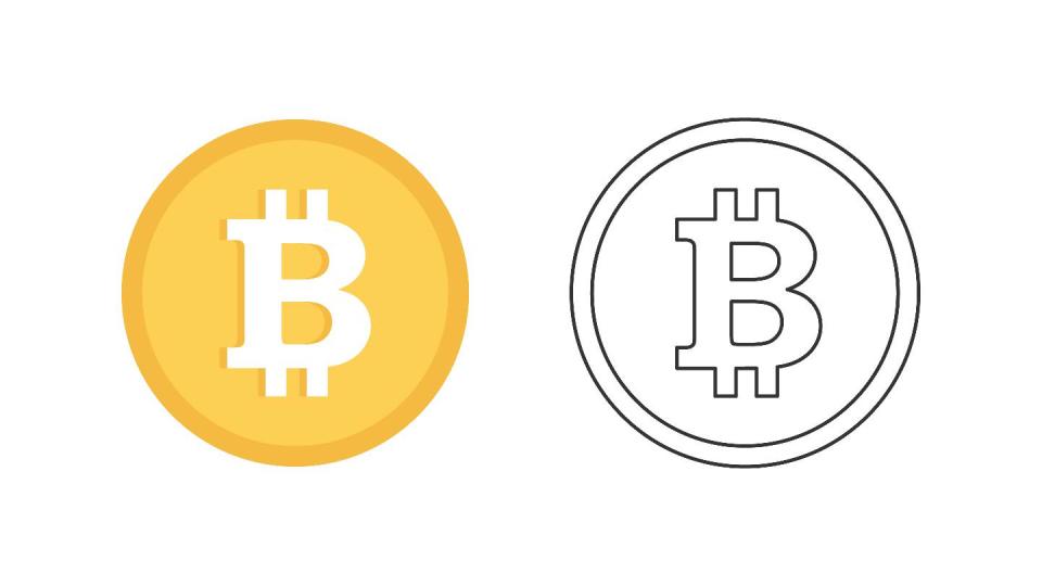 logo du bitcoin, cryptomonnaie