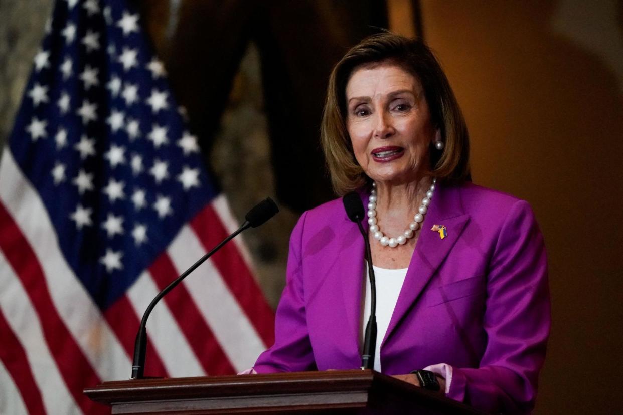 <span>Nancy Pelosi speaks at the Capitol in Washington in 2022.</span><span>Photograph: Elizabeth Frantz/Reuters</span>