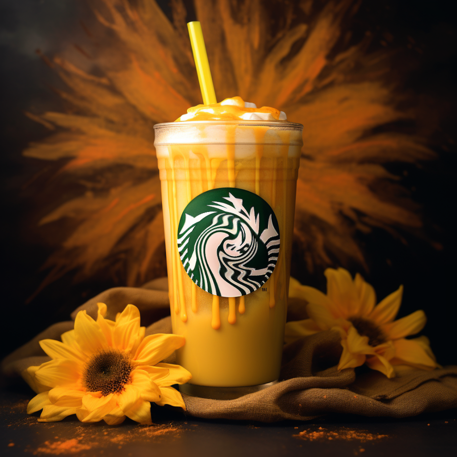 iced sunflower latte