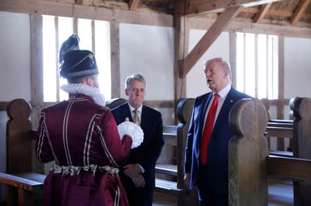 U.S. President Trump tours Jamestown Settlement Museum in Williamsburg, Virginia