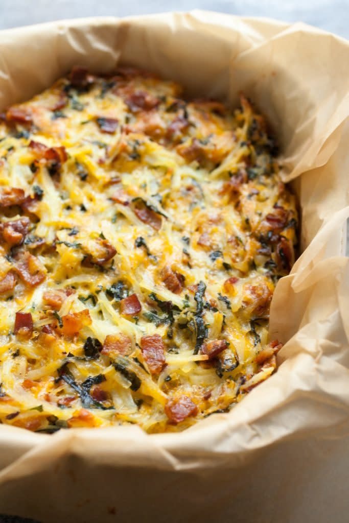 <strong>Get the <a href="https://www.macheesmo.com/potato-breakfast-pie-with-bacon-and-kale/" target="_blank">Potato Breakfast Pie With Bacon And Kale recipe</a>&nbsp;from Macheesmo</strong>