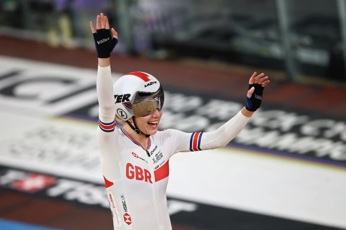 New mum Elinor Barker will race on track for Great Britain for the first time since the Tokyo Olympics this week (Tim Goode/PA) (PA Archive)