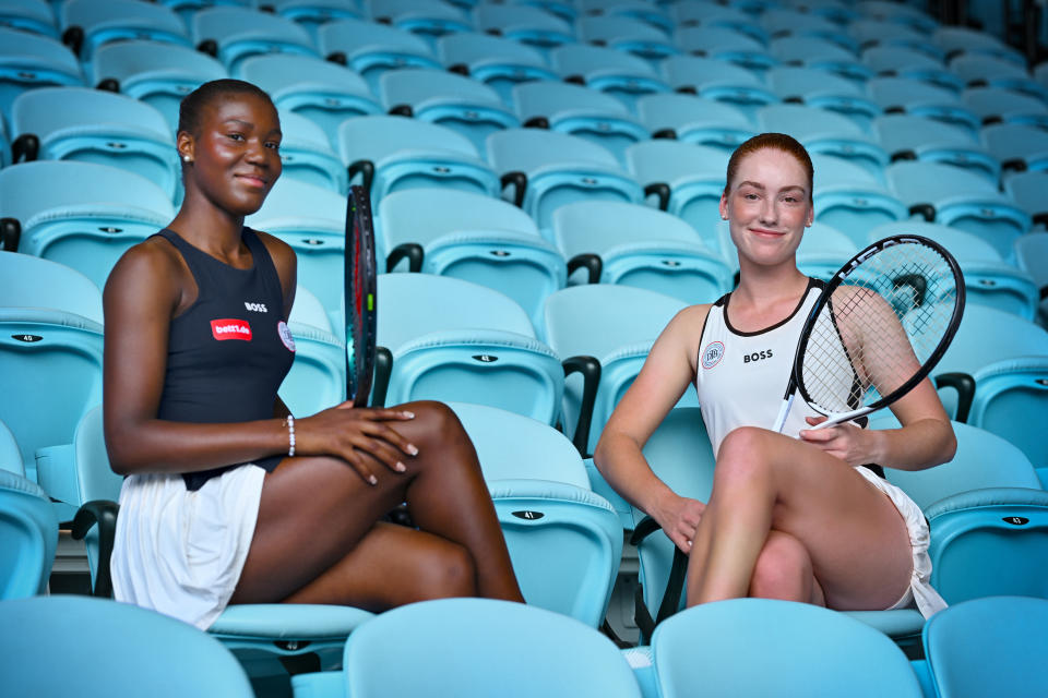 Germany players Noma Noha Akugue (left) and Ella Seidel are Hugo Boss' new brand ambassadors for tennis.