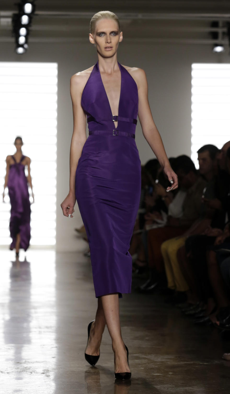 The Cushnie et Ochs Spring 2014 collection is modeled during Fashion Week in New York, Friday, Sept. 6, 2013. (AP Photo/Richard Drew)