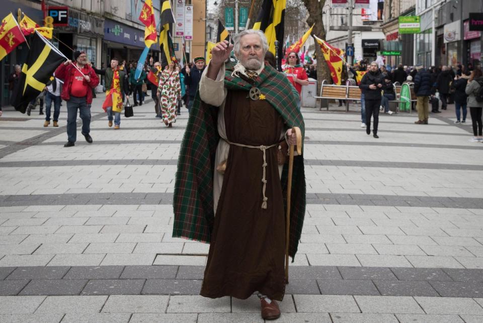 The capital Cardiff hosts a national parade to mark the day