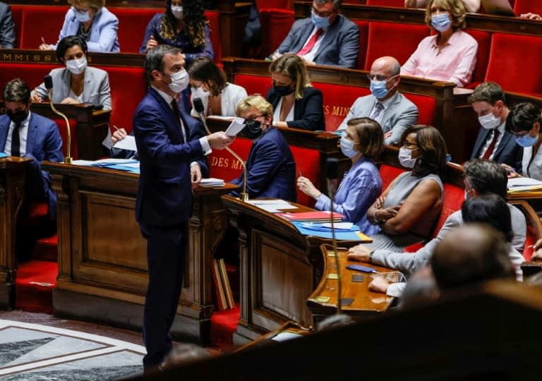 Le ministre de la Santé Olivier Véran à l'Assemblée nationale le 20 juillet 2021 - Thomas SAMSON © 2019 AFP