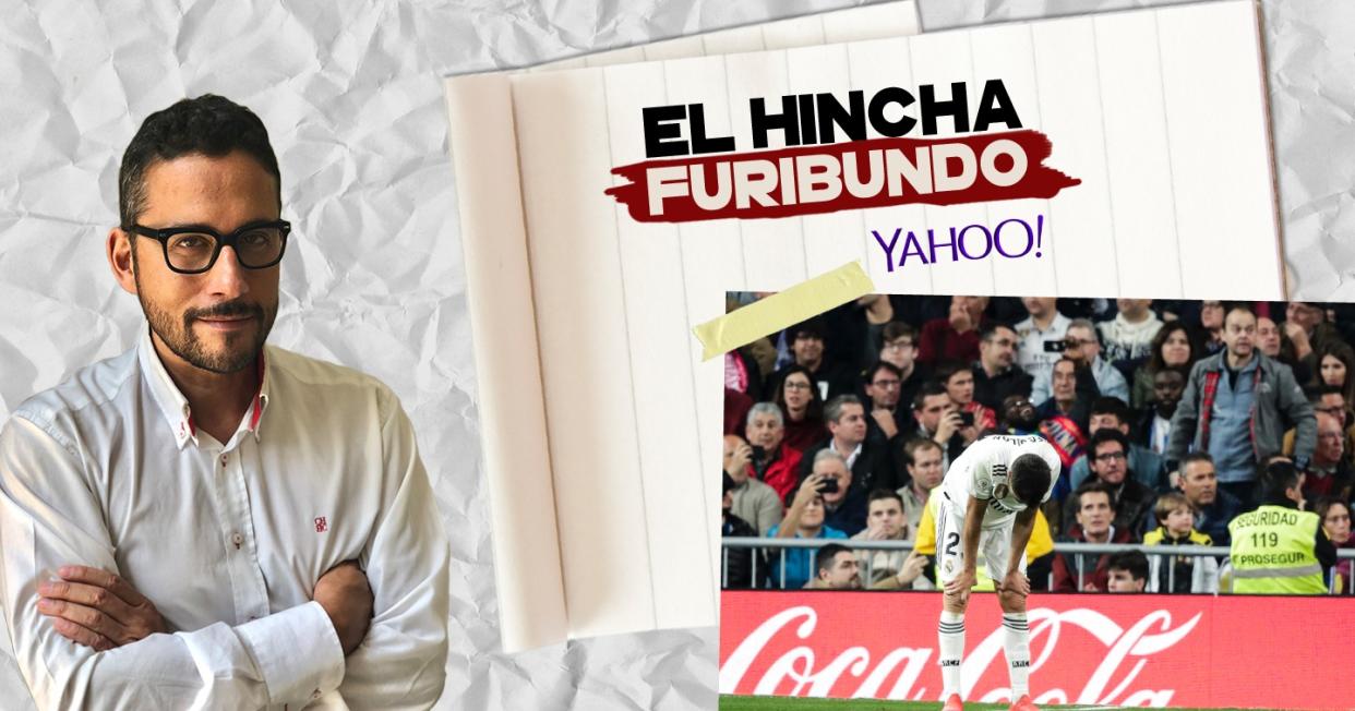 Pedro Galván, alias ‘el Hincha Furibundo’ habla sobre la sombría situación en el Real Madrid. | Fotomontaje: Yahoo/Getty