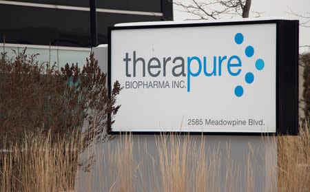 The building of Therapure Biopharma, a biotechnology company, is pictured in Mississauga, Ontario, Canada December 17, 2017. Picture taken December 17, 2017. REUTERS/John Tilak