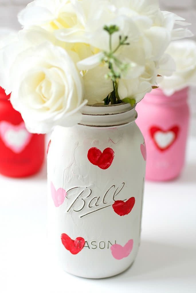 Thumbprint Mason Jars