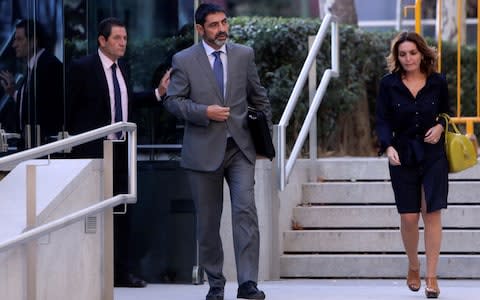 Major Josep Lluis Trapero leaves Audiencia Nacional Court in Madrid - Credit: Kiko Huesca/EFE