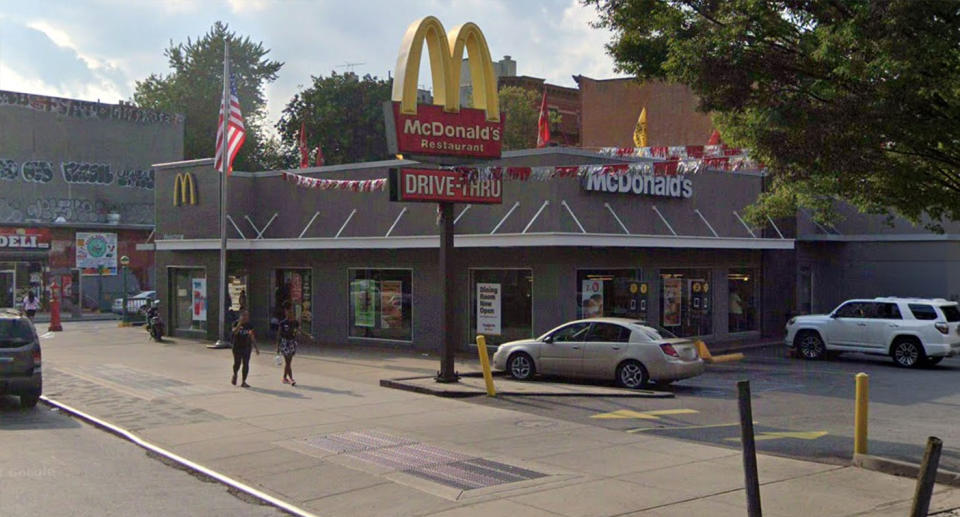 The shooting happened after a dispute over cold fries at a McDonald's in Brooklyn, New York. Source: Google Maps