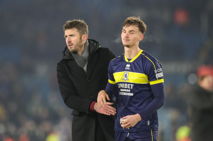 Michael Carrick, head coach of Middlesbrough and Rav van den Berg