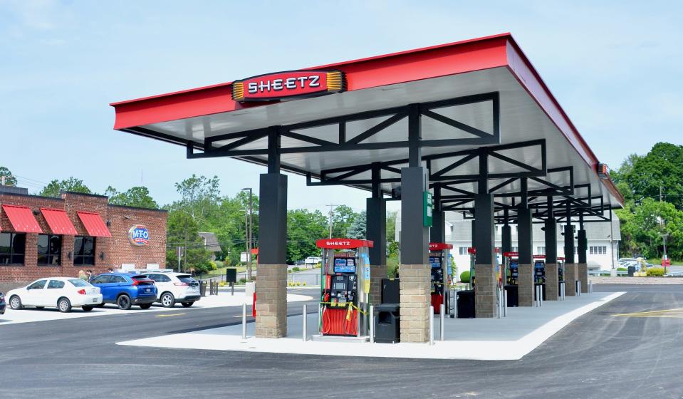 A new Sheetz convenience store and gas station at the intersection of eastbound Dual Highway and Mount Aetna Road opens Tuesday. Employees were at the store Thursday getting ready for the opening.