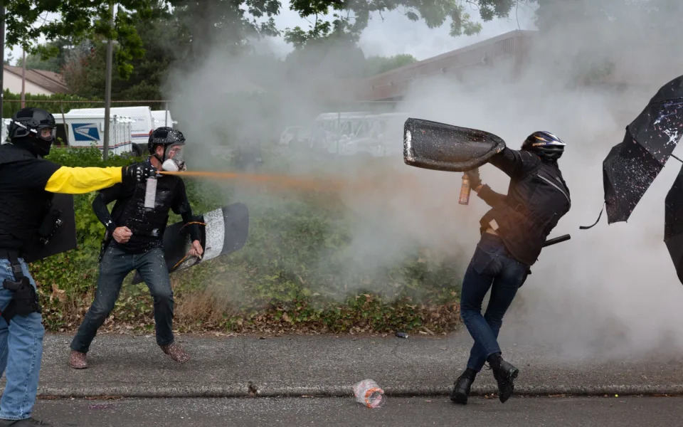 'More divided along ideological and political lines than at any time since the 1850s': far-right and anti-fascist protestors clash in Portland, 2021