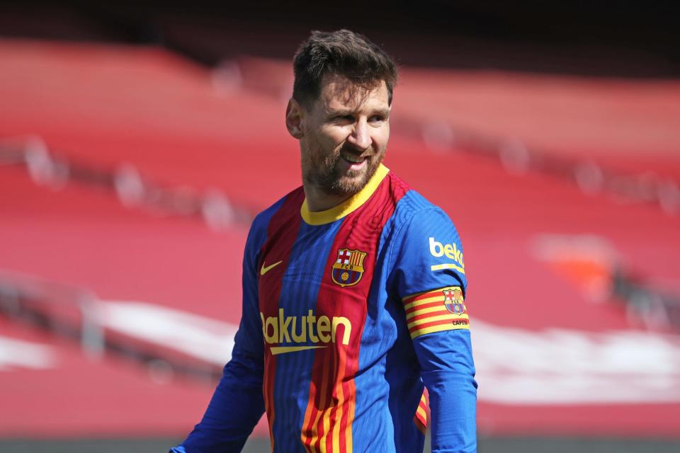 Leo Messi during the match between FC Barcelona and Club Atletico Madrid, corresponding to the week 35 of the Liga Santander, played at the Camp Nou Stadium