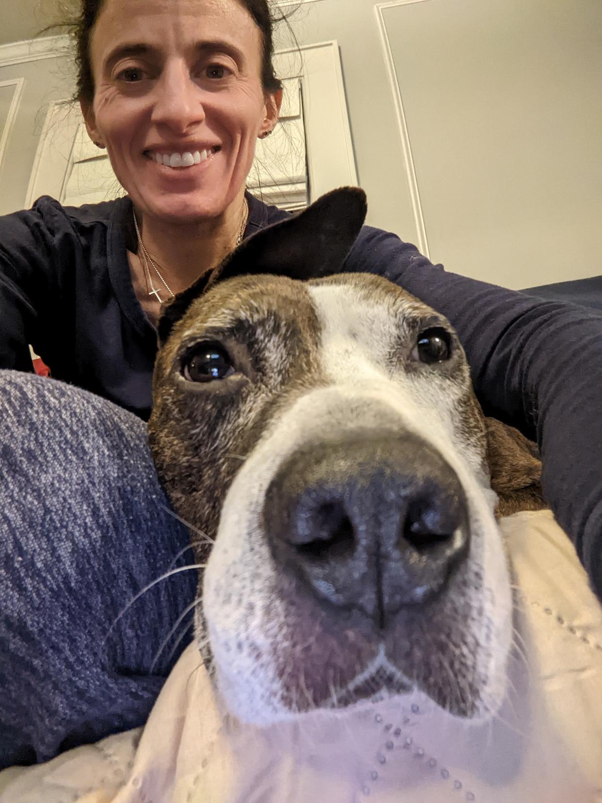 Van Gogh has settled in nicely to his forever home in Norwalk, Connecticut. “He’s a love. I can’t believe how forgiving he is for what he’s been through,” his adopter, Jessica Starowitz, told TODAY.  (Courtesy Jessica Starowitz)