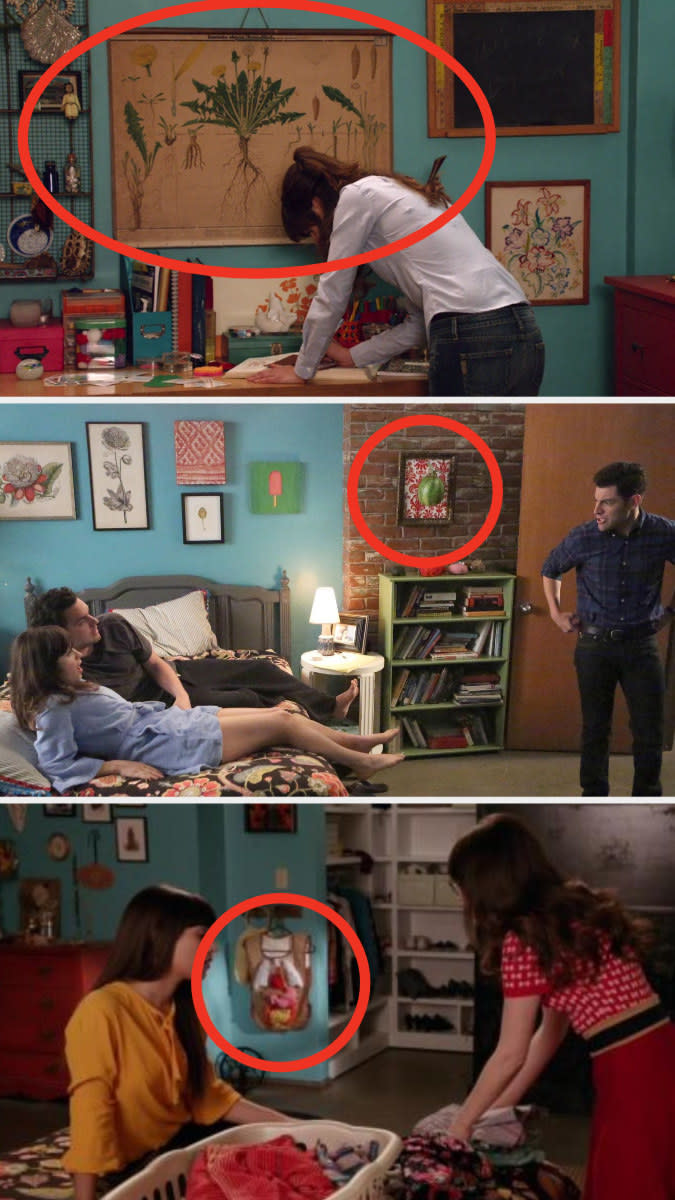 Closeup of the items from "New Girl" that Zooey Deschanel still has in her home.