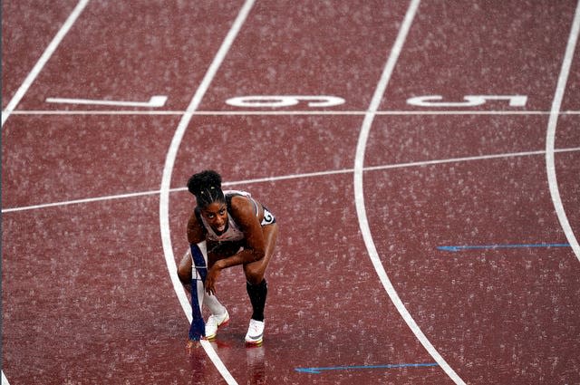 Kadeena Cox of Great Britain after finishing fourth in the women’s 400m in Tokyo