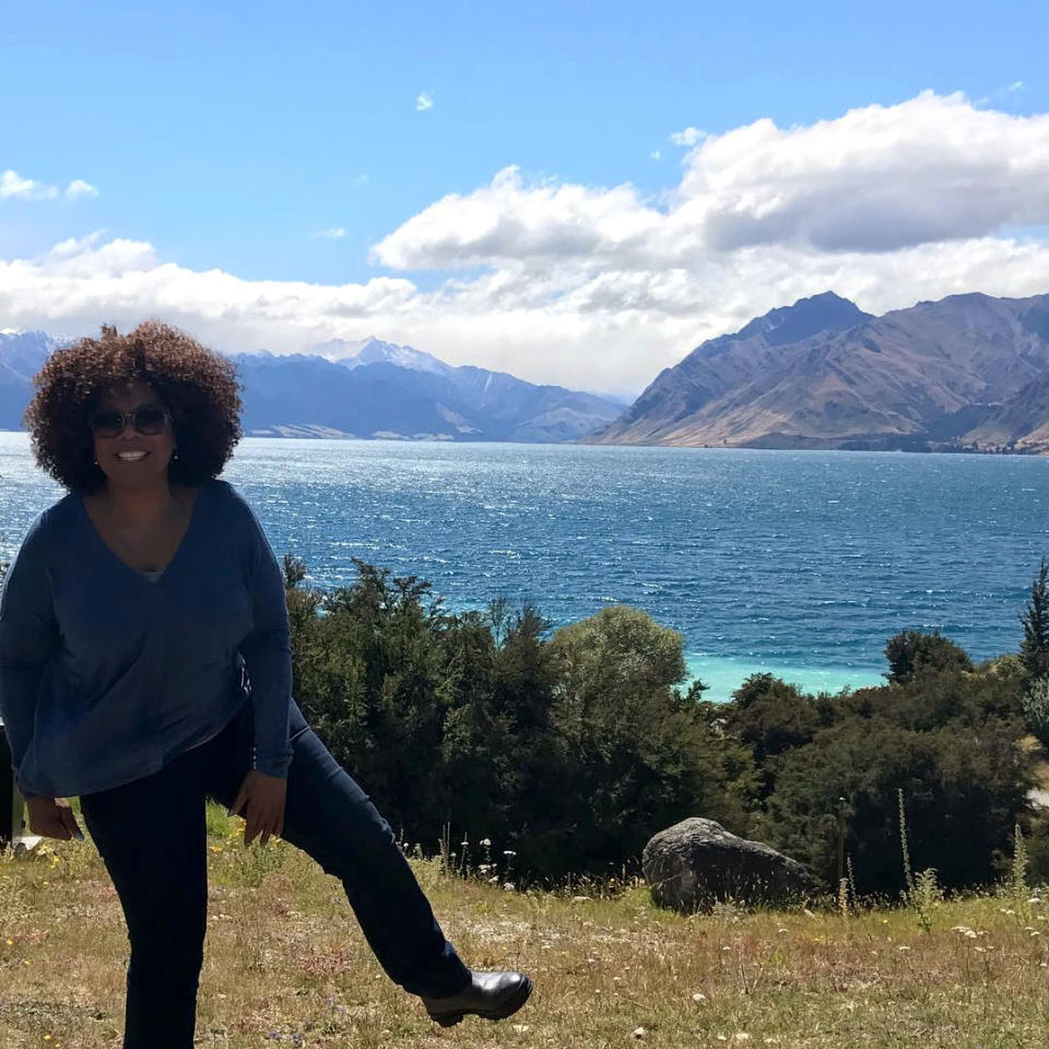 <p><span>Oprah</span> is loving life in New Zealand! The TV personality <span>joined Reese Witherspoon and Mindy Kaling</span> in the scenic country to film Disney’s <i>A Wrinkle in Time</i> (and to give us all the #friendsgoals feels).</p>