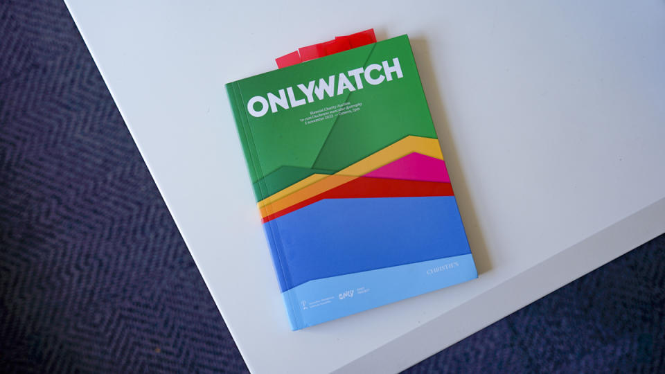 The author's well-thumbed copy of the original Only Watch catalog from 2023. 