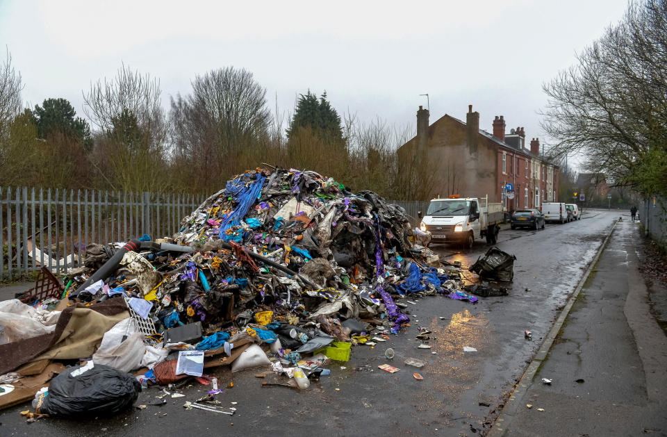 Locals are calling for CCTV to be installed in the area after a spate of fly-tipping incidents. (SWNS)