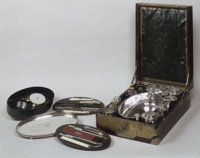 A travel kit used by Napoleon the First during his exile