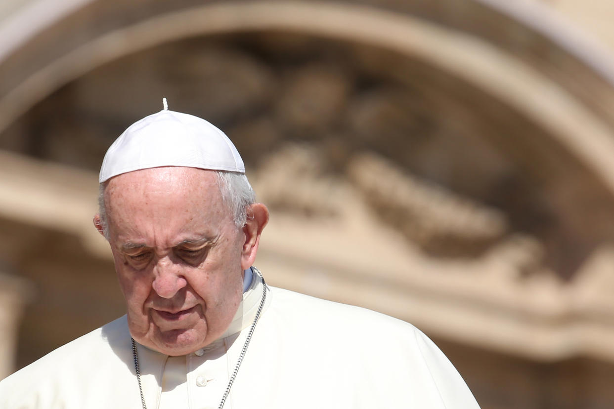 Pope Francis arrives in St. Peter's square for his weekly audience on Sept. 12, 2018. (Photo: Franco Origlia via Getty Images)