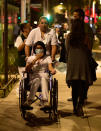 <p>A patient is evacuated from a hospital during a powerful earthquake in Mexico City on Feb. 16, 2018. (Photo: Pedro Pardo/AFP/Getty Images) </p>