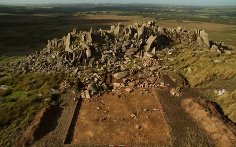 Carn Goedog quarry in Wales, the source of spotted bluestones erected in the early stage of Stonehenge’s construction - Credit: Adam Stanford of Aerial-Cam Ltd