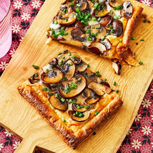 vegetarian dinner recipes mushroom puff pastry pizza