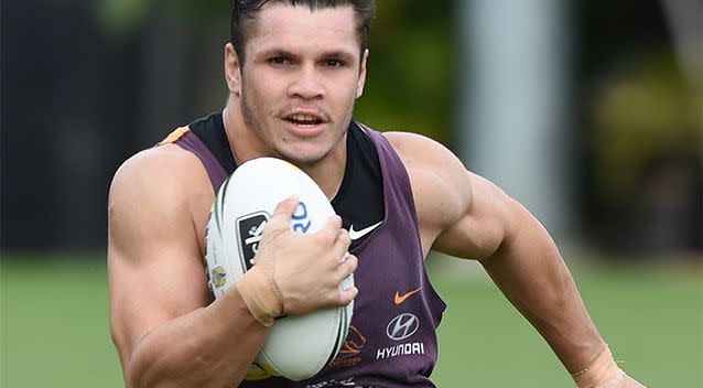 James Roberts at a Brisbane Broncos training session at Red Hill. Photo: AAP